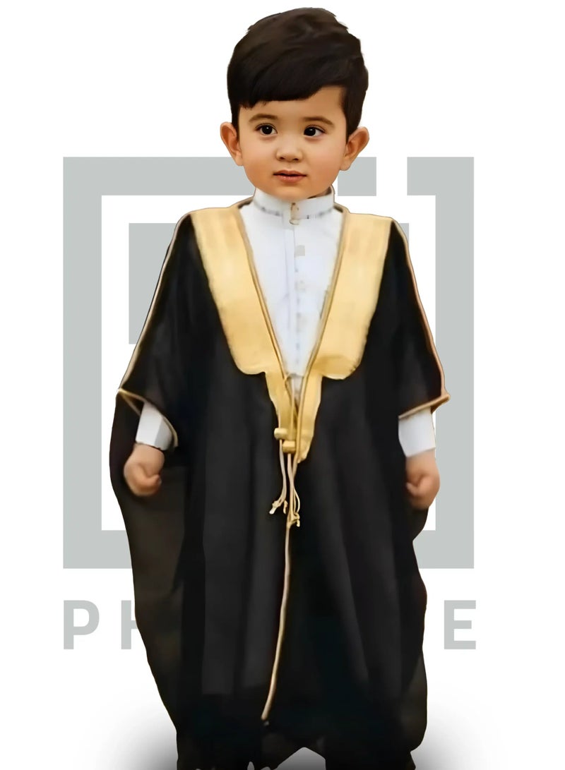 آر إس بشت أطفال اللون أسود مع تطريز ذهبي