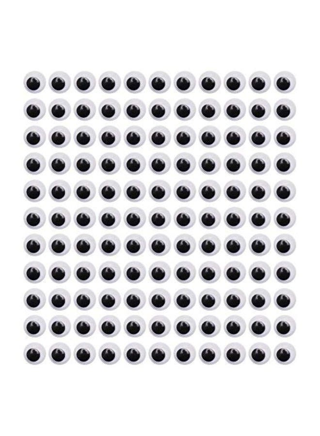 Decora 1000 Pieces 8mm Round Wiggly Googly Eyes with Self-Adhesive for Scrapbooking and Crafts - Image 1