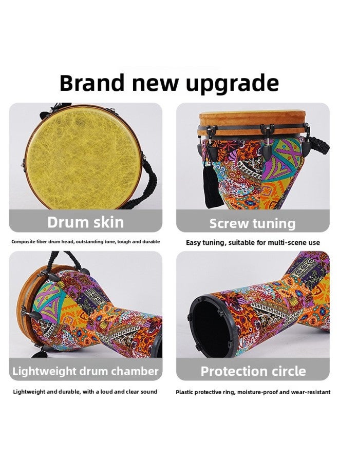 Somali Goat African Drum For Adults and Children Beginners Hand Drum Professional Performance Teaching Drum Large 10inch screw tuning wheat field (imitation animal skin) - Image 5