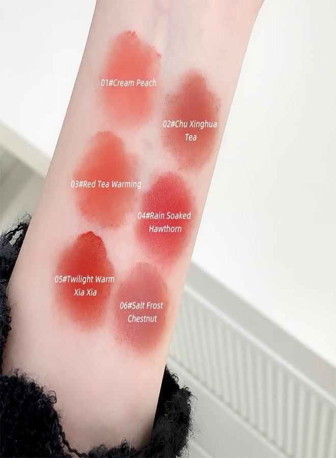 Gege Bear Velvet Lip Mud in Light Cloud Naked Fog | Long-Lasting Brown Nude or Soft Baby Pink | Smudge-Proof Red Shade for Women | Branded Lipstick Waterproof and Creamy Matte | Best Liquid Lipsticks (04# Rain Soaked Hawthorn, 2.2g) - Image 2