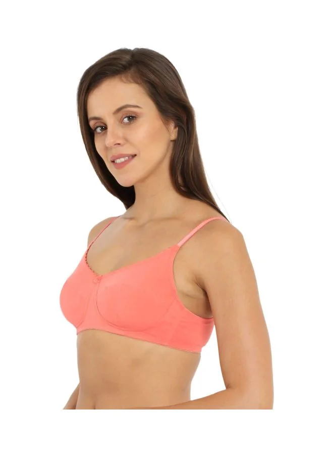 Jockey  1615 Women Wire free Non Padded Super Combed Cotton Elastane Stretch Full Coverage Everyday Bra with Soft Adjustable Straps for Women | Best Price UAE