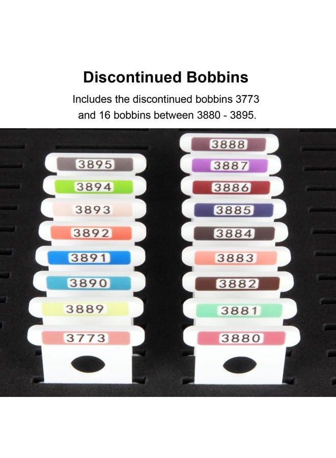Hamtery White 3mm Acrylic Embroidery Floss Bobbins,500Pcs Embroidery Thread Organizer with Printed Number and Color Swatch for Cross Stitch Thread Storage (with 5 Foam Inserts for Durable Varicolor) - Image 4