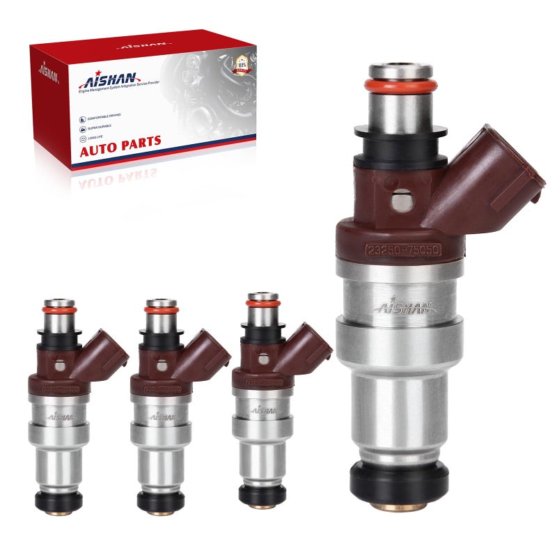 AISHAN 4PCS Fuel Injectors 2 Holes Compatible with Toyota 4Runner 19961999 T100 19961998 Tacoma 1995 1996 1997 1998 1999 L4 27L Replace 2325075050 2320979095 - Image 2