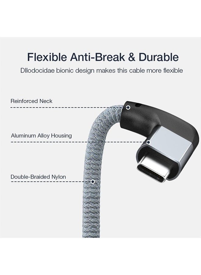 UseBean Right Angle USB C Extension Cable 0.6FT,UseBean 90 Degree Gen 2 10Gbps USB-C 3.1 Male to Female 4K Video Cord,L-Shape Type C Extender,for MacBook Pro/Air,iPad Pro,Nintendo Switch,DJI Mavic,Steam Deck  - Image 4