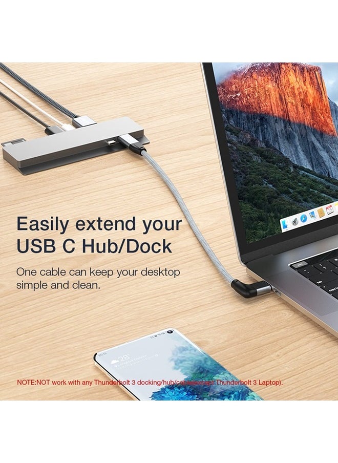 UseBean Right Angle USB C Extension Cable 0.6FT,UseBean 90 Degree Gen 2 10Gbps USB-C 3.1 Male to Female 4K Video Cord,L-Shape Type C Extender,for MacBook Pro/Air,iPad Pro,Nintendo Switch,DJI Mavic,Steam Deck  - Image 5