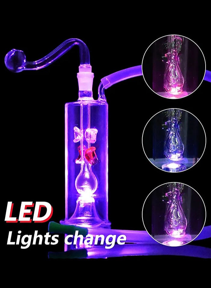 فازة مصباح زيت زينة منزلية مقاومة للحرارة من الزجاج الصغير