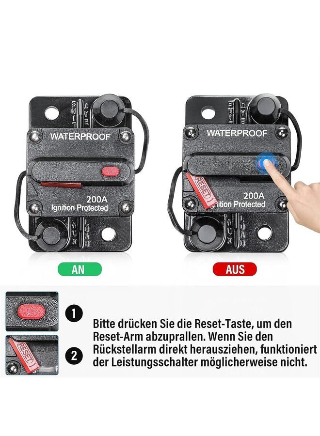 Generic Circuit Breaker for Boat Trolling Motor Marine ATV Trailer Vehicles Stereo Audio Electronic Battery Solar System Inline Fuse with Manual Reset Switch Waterproofing (Size : 50A) - Image 3