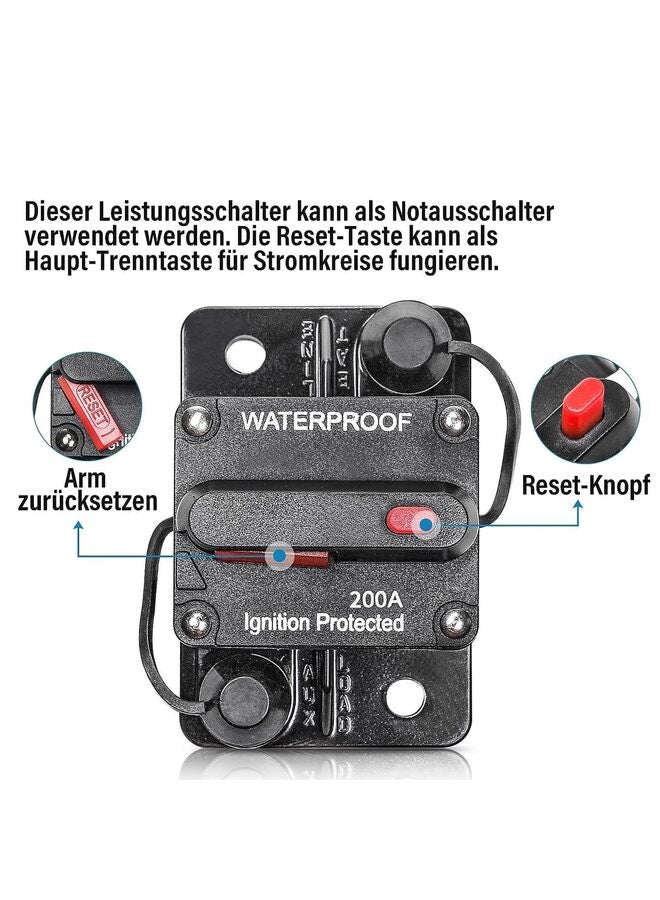 Generic Circuit Breaker for Boat Trolling Motor Marine ATV Trailer Vehicles Stereo Audio Electronic Battery Solar System Inline Fuse with Manual Reset Switch Waterproofing (Size : 50A) - Image 4