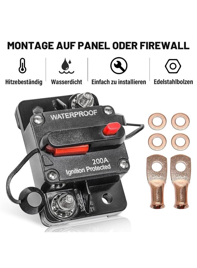 Generic Circuit Breaker for Boat Trolling Motor Marine ATV Trailer Vehicles Stereo Audio Electronic Battery Solar System Inline Fuse with Manual Reset Switch Waterproofing (Size : 50A) - Image 5