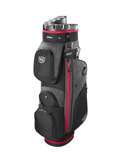 Wilson Staff I Lock III Golf Cart Bag, Black/ Red