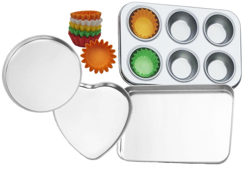 Deluxe Pan Set Compatible with Easy Bake Ultimate Oven Includes 60 Cupcake Liners THAT WILL FIT UNLIKE OTHERS Kids Accessories for Cooking Easy Bake Oven Mixes Food Safety Tested