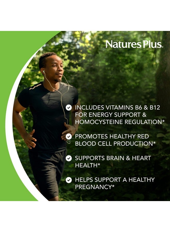 Nature's Plus قلوب حمض الفوليك من ناتشرز بلس (ميثيلفولات) 400 ميكروغرام 90 قرص نباتي مع فيتامين ب6 وفيتامين ب12 (كميثيلكوبالامين) خالي من الغلوتين 90 حصة - Image 5