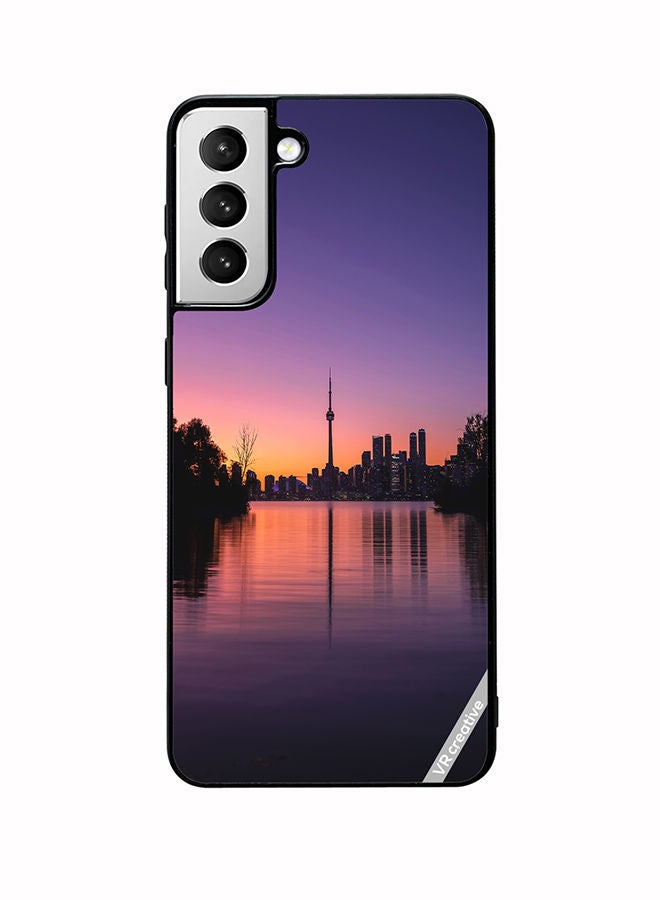 VR CREATIVE Protective Case Cover For Samsung Galaxy S22 5G City Sunrise Design Multicolour - Image 1