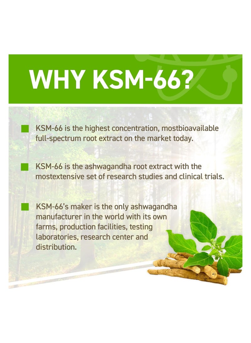 Applied Nutrition Ashwagandha KSM-66 - 60 capsules - 60 serving - Unflavored - Image 3