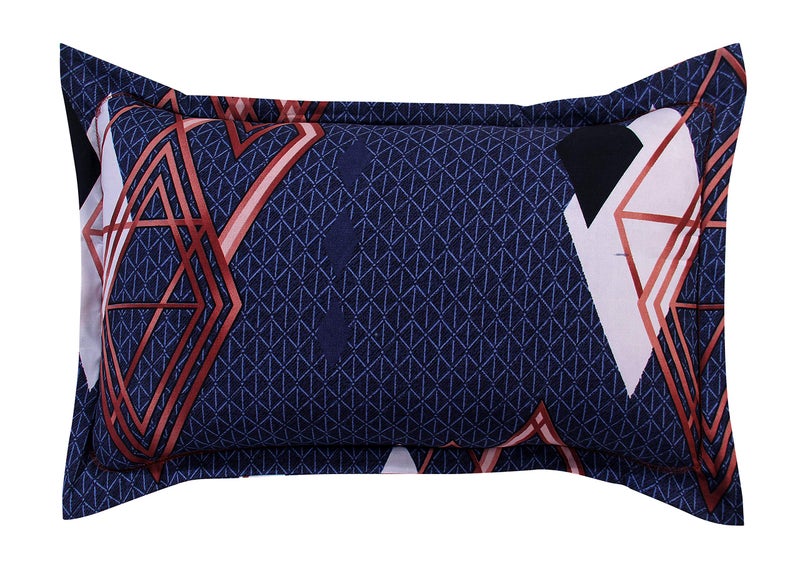 VAS COLLECTIONS 180 TC Cotton King Size Pillow Covers/Cases with Zig-Zag Stitching,Set of 2 pcs (20X30 inches) (Red & Black) - Image 3