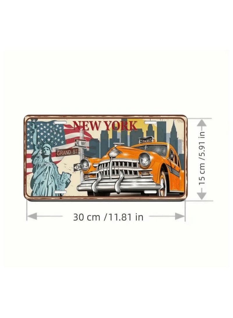 Classic design car metal license plate for decoration - Image 2