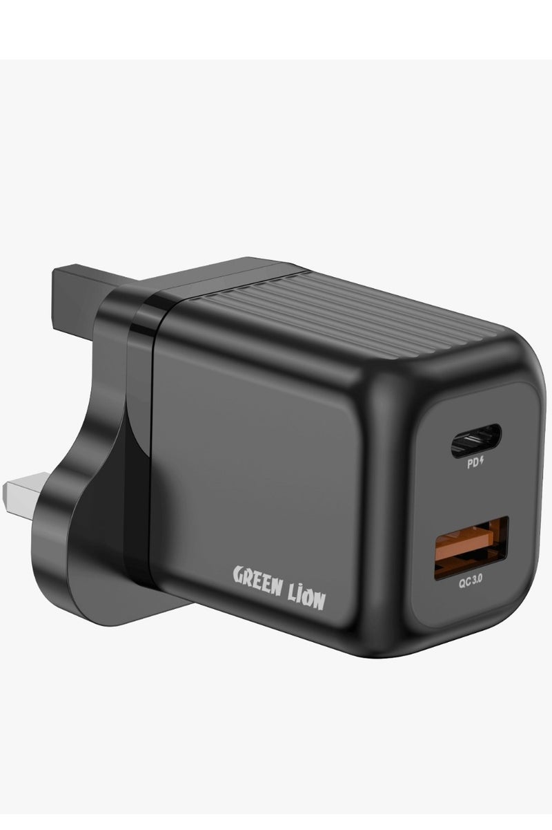 GREEN LION Ultra Compact Gan Wall Charger / Fast Charger / Quick Charge PD+QC 35W - Image 1