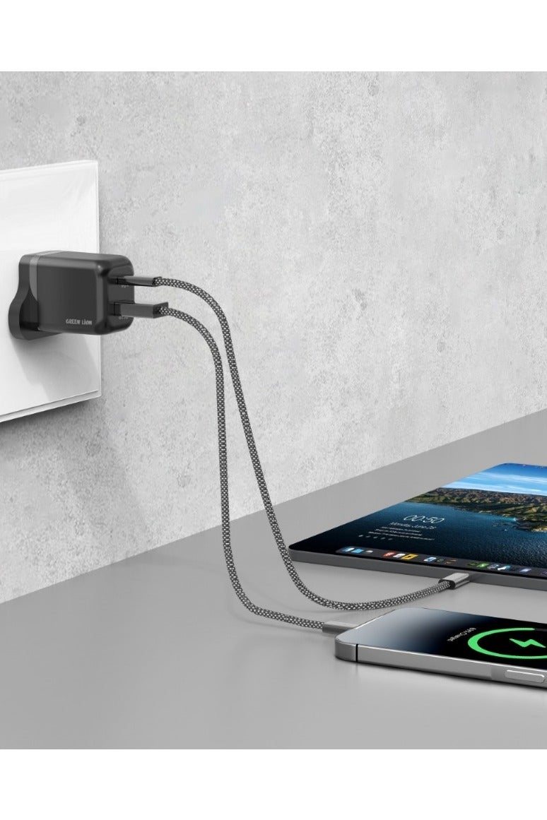 GREEN LION Ultra Compact Gan Wall Charger / Fast Charger / Quick Charge PD+QC 35W - Image 2