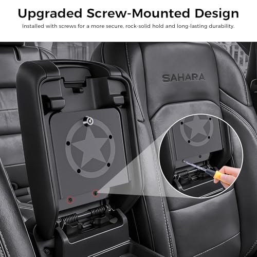 DIAMOOKY Metal Center Console Hidden Organizer for Jeep Wrangler JL JLU 2018-2026 & Gladiator JT 2020 2021 2022 2023 2024 2025 2026 Accessories Armrest Hidden Center Console Storage Box W/Keys, Star - Image 3