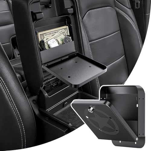DIAMOOKY Metal Center Console Hidden Organizer for Jeep Wrangler JL JLU 2018-2026 & Gladiator JT 2020 2021 2022 2023 2024 2025 2026 Accessories Armrest Hidden Center Console Storage Box W/Keys, Star - Image 1
