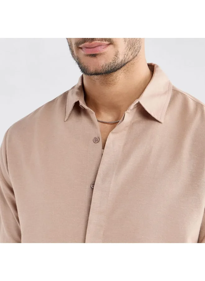 FAV Regular Fit Solid Shirt with Short Sleeves