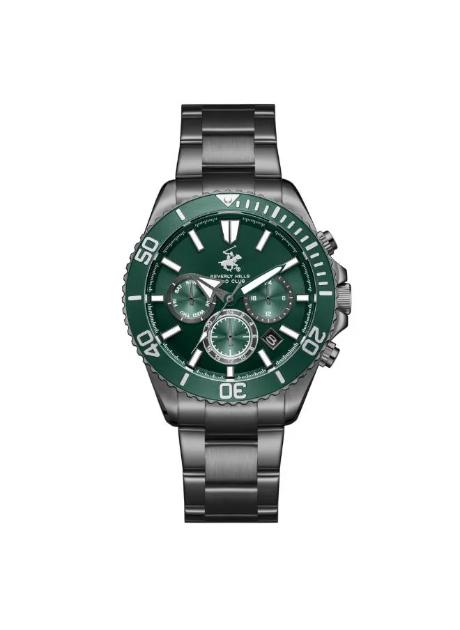 BEVERLY HILLS POLO CLUB BEVERLY HILLS POLO CLUB BP3721X.070 Men's Multi Function Display Watch & Metal Strap Black