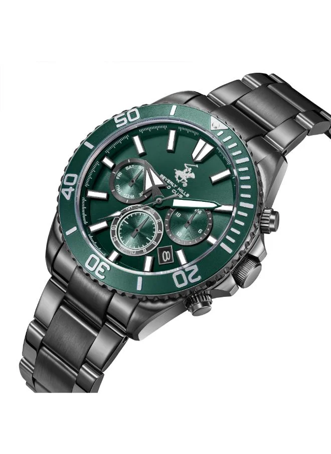 BEVERLY HILLS POLO CLUB BEVERLY HILLS POLO CLUB BP3721X.070 Men's Multi Function Display Watch & Metal Strap Black
