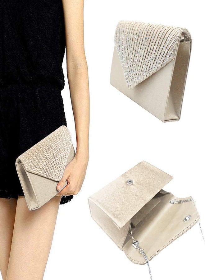 Groupcow New Ladies Evening Handbags Bridal Wedding Bag Handbag, Violet - Image 2
