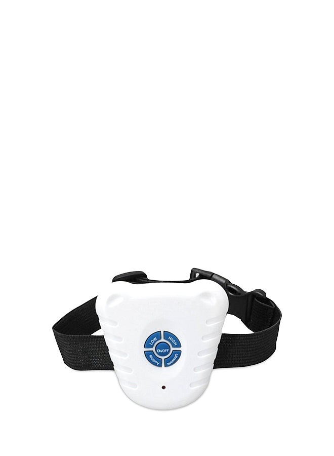 Anti Barking Electric Shock Vibration Collar White/Black - Image 1