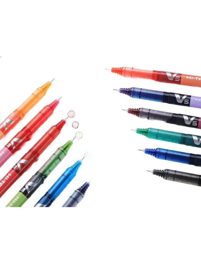 Pilot Bx-V5 Blue 0.5Mm Liquid Ink Rollerball Pen Signature Pen Small V5 Student Exam Practice Brush Pen High Appearance Value Stationery Set 3 Pieces - Image 1