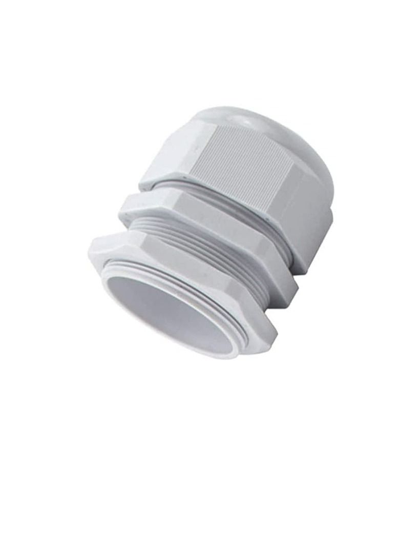 Armoured Cable Gland Kit for Outdoor Sockets and Junction Boxes & Industrial Use with Lock Nut PVC Shroud and Earth Tag (40L, BW) - Image 1