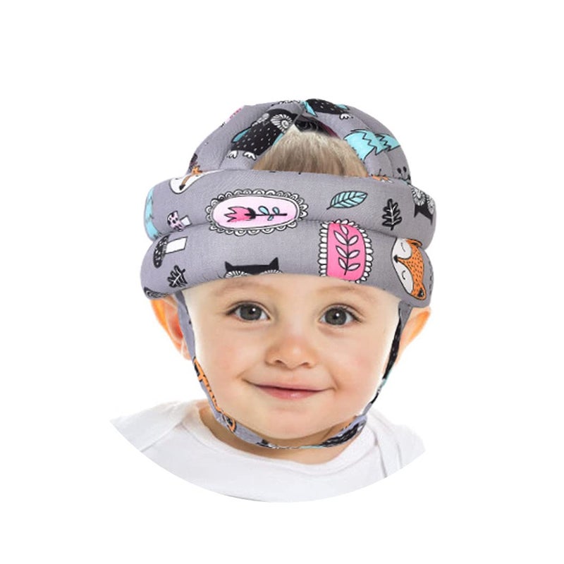Umtiti Baby Adjustable Helmet, Lightweight and Soft, Great for Baby Learning to Walk and Crawl. Forest,Gray - Image 5