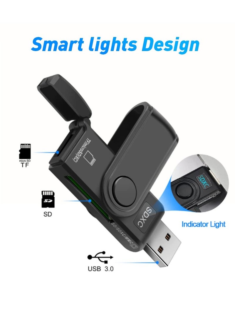 USB 3.0 SD Card Reader & Micro Memory Card Adapter with Cap for TF/Micro SDXC/SD/SDHC/UHS-I Cards - Compatible with Windows, macOS, and Android Devices. - Image 5