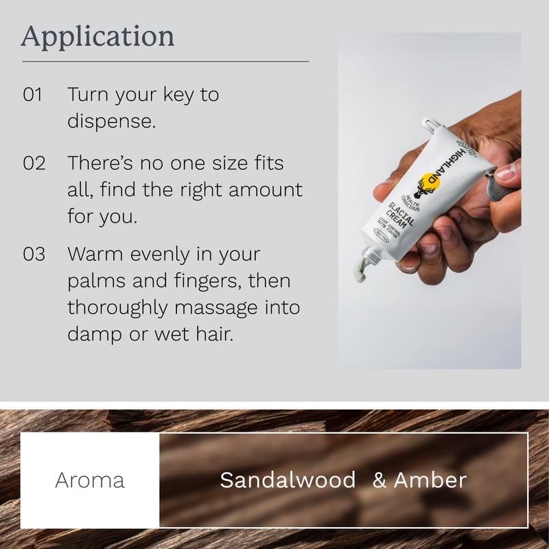 Highland كريم هايلاند الجليدي - كريم تصفيف شعر متعدد الاستخدامات ينعم، ويزيل التجاعيد، ويعطي قوامًا، ويعزز التجاعيد. طبيعي، مستخلص من النباتات، ومناسب لجميع أنواع الشعر. (2.5 أونصة)  - Image 5