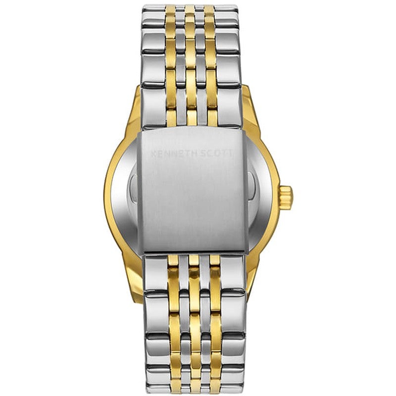 كينيث سكوت ساعة كينيث سكوت رجالي بعرض تناظري وسوار ستانلس ستيل ذهبي - Image 4