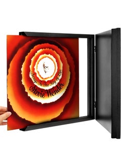 ONE WALL ONE WALL Vinyl Record Frame Play & Display Album Frames for Vinyl Records 12 x 12 Inch, Solid Wood Frame Mount on Wall Display Vinyl LP Covers with Clear Acrylic Front, Black  - Image 1