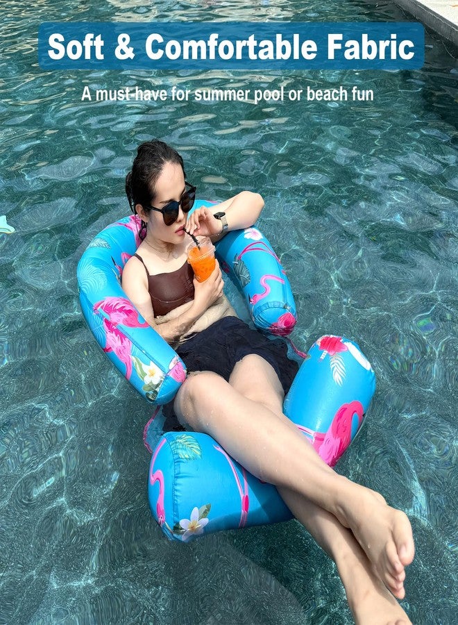 uniforu 2 Pack Pool Floats Adult, Pool Lounger Float Raft Floating Chair with Leg-Rest, Adult Pool Float Chair for Swimming Pool, Beach, Lake - Image 3