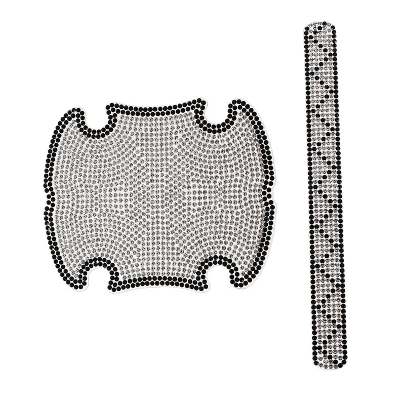 Rhinestone Car Door Handle Cover Scratch Protector Film Random Pattern Easy Install - Image 2