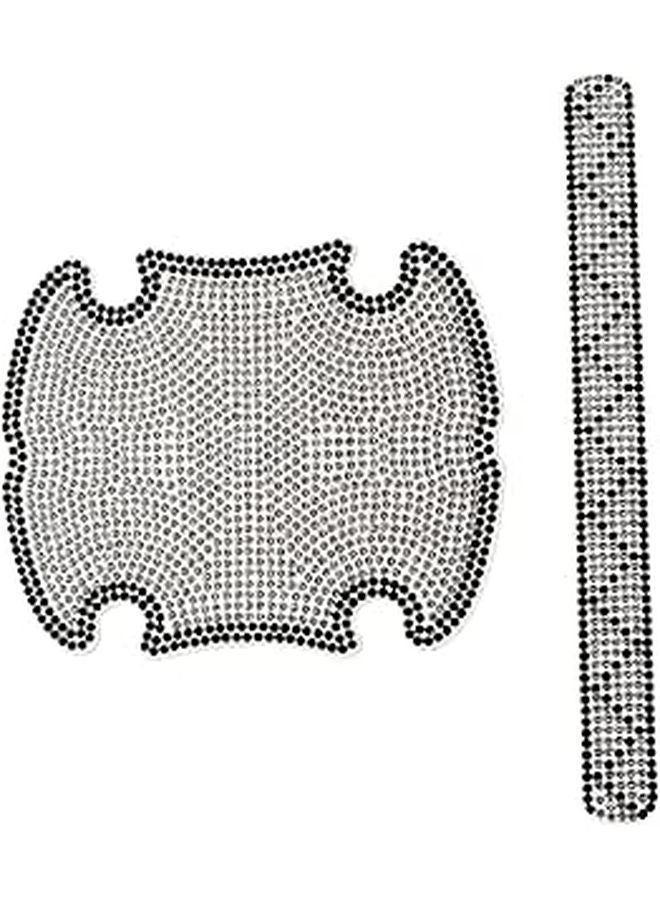 Rhinestone Car Door Handle Cover Scratch Protector Film Random Pattern Easy Install - Image 1