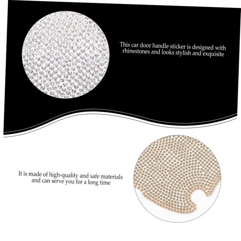 Rhinestone Car Door Handle Cover Scratch Protector Film Random Pattern Easy Install - Image 4