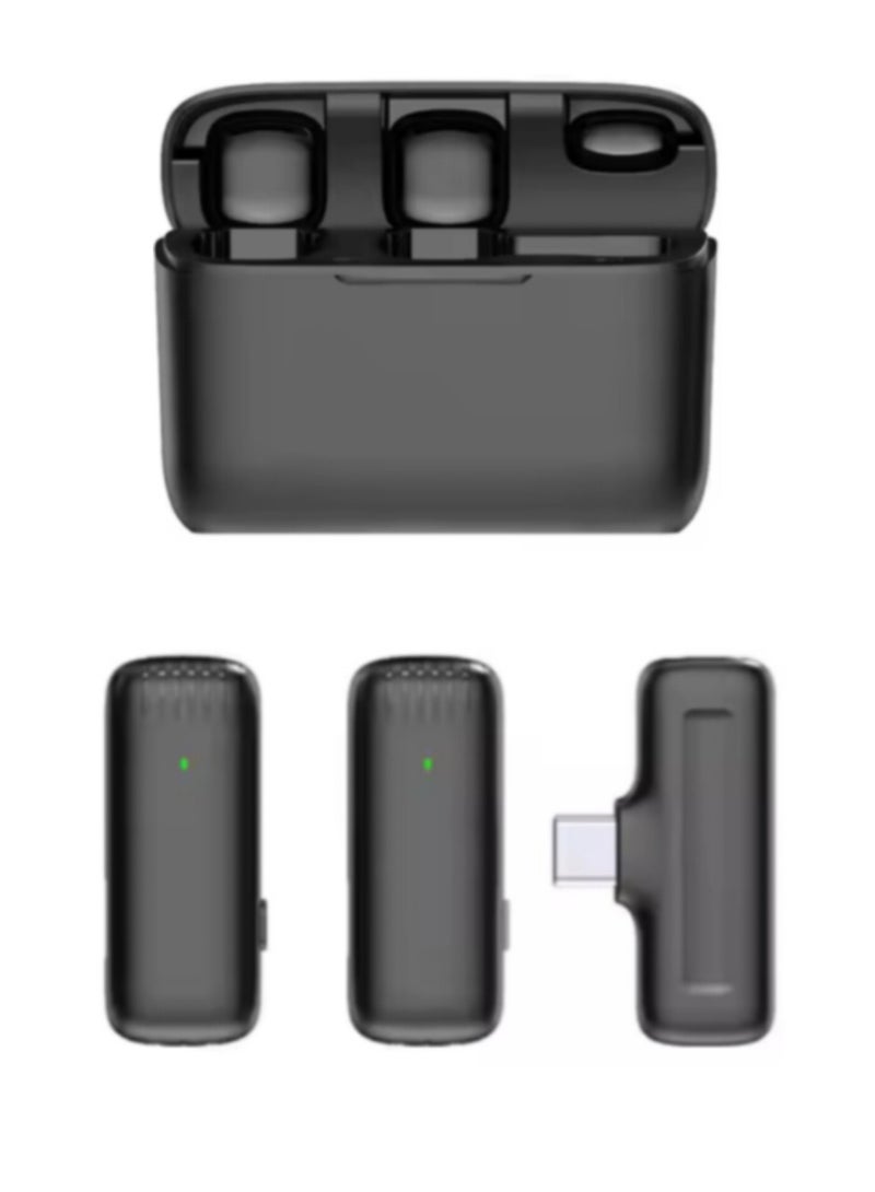 Wireless Lavalier Microphone with Lightning Receiver + Type-C Cable – Professional High-Definition Audio & Noise Reduction Mic  - Image 1