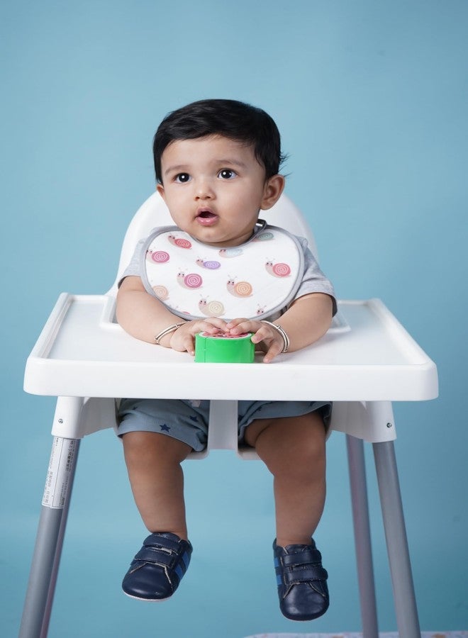 Happy Matty مرايل وأغطية تجشؤ للأطفال من هابي ماتي، سريعة الجفاف وقابلة للغسل، متعددة الألوان، مناسبة للأطفال من عمر 0-3 سنوات (كبيرة) (بنقشة حلزونية). - Image 4