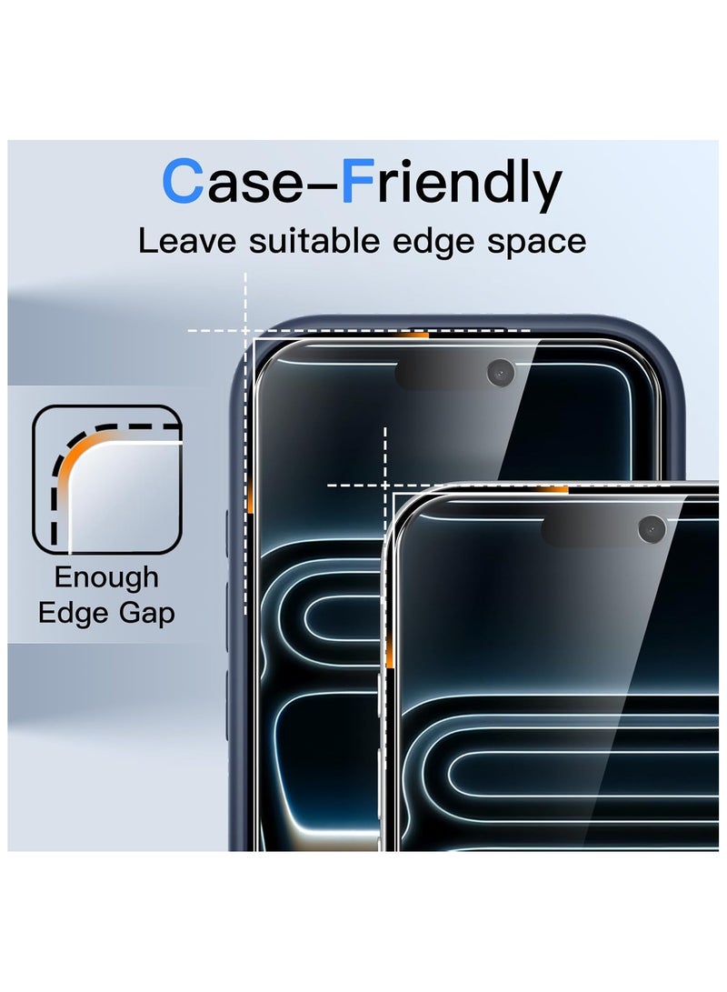 آرمور شاشة حماية زجاجية للحفاظ على الخصوصية مضادة للتجسس (لقافة) لهاتف أبل ايفون 17 برو 6.3-بوصة أسود - Image 5