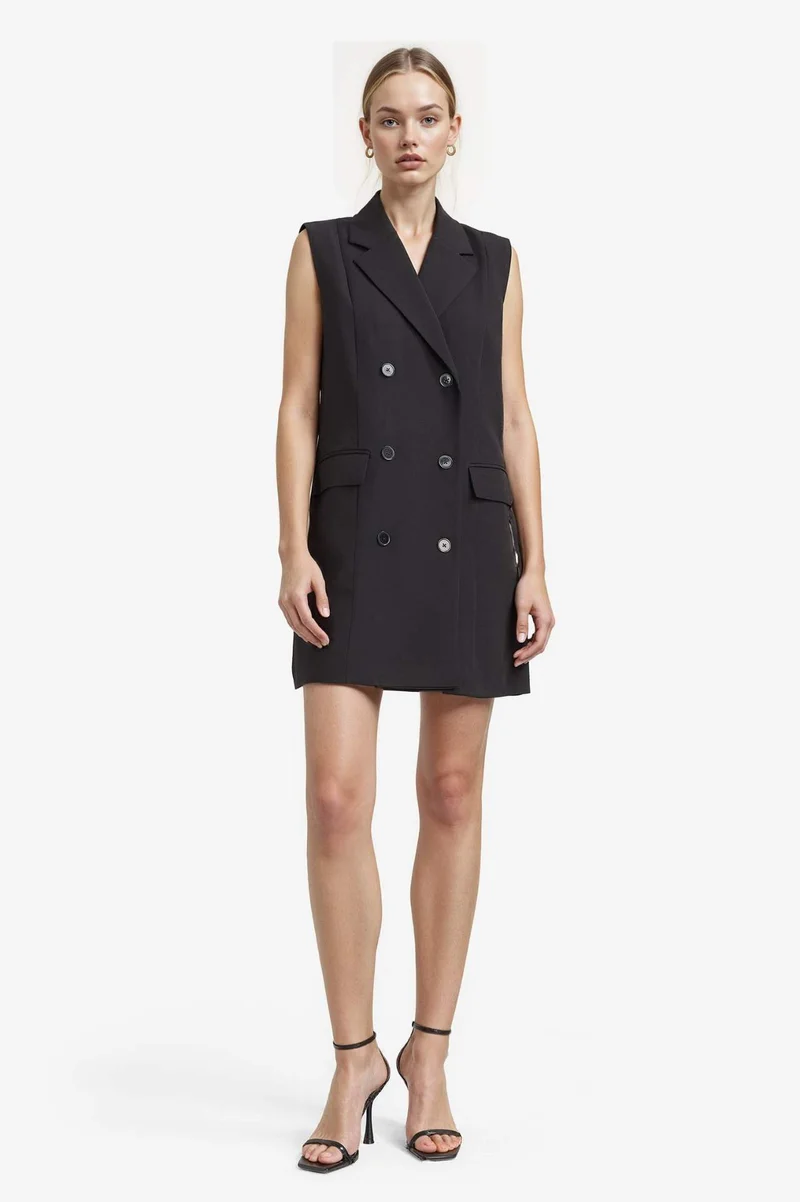 ديفاكتو Tailored Fit Sleeveless Mini Dress