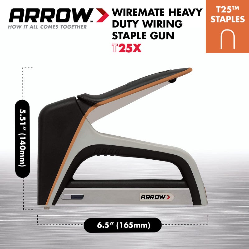 Arrow Fastener مسدس دبابيس آرو T25X للاستخدام الثقيل لكابلات وأسلاك الجهد المنخفض، وأضواء عيد الميلاد والعطلات، والزينة المضيئة - Image 3