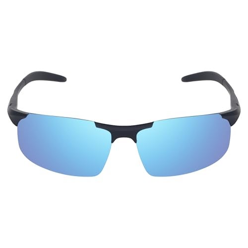 Dervin UV Protected Polarized Sports Sunglasses for Men & Women | Ideal for Driving, Cycling, Biking & Cricket (Blue) - Image 3