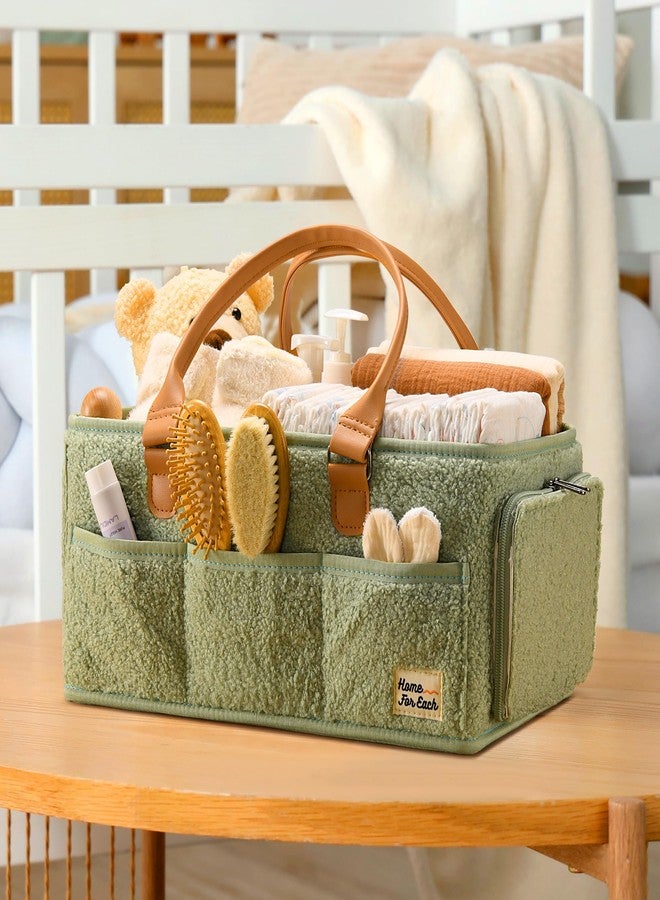 Home For Each Baby Diaper Caddy Organizer with Handle, Diaper Bag Tote, Baby Organizers and Storage Diaper Organizer for Nursery Decor and Nursery Organization, Baby Basket, Diaper Bag organizer, Car Diaper Caddy - Image 4