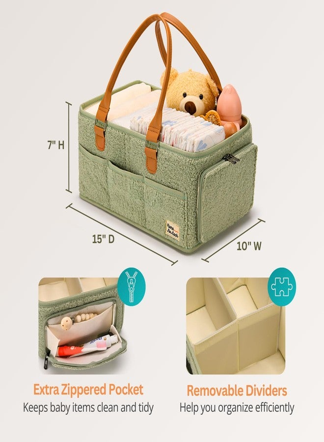 Home For Each Baby Diaper Caddy Organizer with Handle, Diaper Bag Tote, Baby Organizers and Storage Diaper Organizer for Nursery Decor and Nursery Organization, Baby Basket, Diaper Bag organizer, Car Diaper Caddy - Image 3