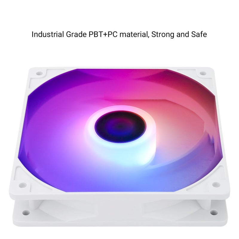 مروحة معالج Thermalright TL-C12CW-S X3 120 مم بيضاء ARGB، مروحة كمبيوتر صامتة 4pin PWM مع محمل S-FDB مضمن، مروحة تبريد تصل إلى 1550 RPM (3 قطع) - Image 5