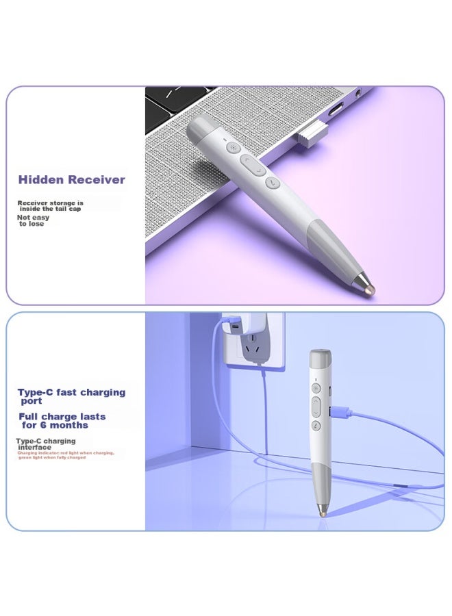 Whist F21 Wireless Microphone, Ppt Page-turning Pen, Multi-functional Telescopic Pointer For Teachers, Compatible With Seewo Whiteboard, Touch-sensitive Writing Pen, Multimedia Presentation, Led Screen, Dual Laser Pointer - Image 4